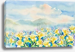 Постер Утренний свет в цветах