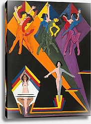 Постер Кирхнер Людвиг Эрнст dancing girls in colourful rays