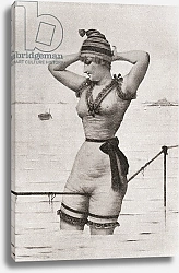 Постер A woman bather in a provocative bathing suit in the late 19th century 1912