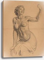 Постер Герсон Войцех Girl Sitting in the Window, Sketch for the Painting Titled Kupala