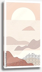 Постер Абстрактный пейзаж с горами 20