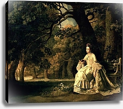 Постер Стаббс Джордж Lady reading in a Park, c.1768-70