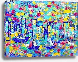 Постер Абстрактная картина с башнями Ванкувера