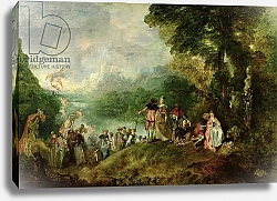 Постер Ватто Антуан (Antoine Watteau) Embarkation for Cythera, 1717