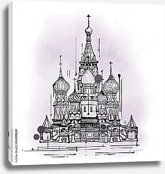 Постер Собор Василия Блаженного, Москва, Россия