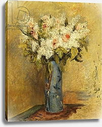 Постер Ренуар Пьер (Pierre-Auguste Renoir) Vase of Lillies and Roses, c.1870