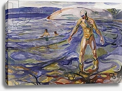 Постер Мунк Эдвард Bathing man, 1918, by Edvard Munch, oil on canvas. Norway, 20th century.