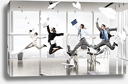 Постер Танцы деловых людей в офисе