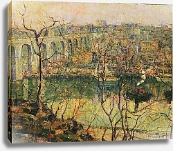 Постер Лоусон Эрнест Высокий мост, Ранняя луна