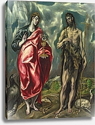 Постер Эль Греко St John the Evangelist and St. John the Baptist, 1605-10