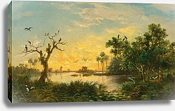 Постер Шартран Эстебан Laguna Al Atardecer