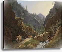 Постер Тома Маттиас Bauer mit Ochsengespann bei Schottwien