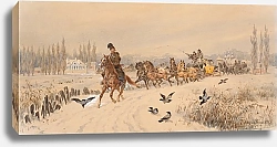 Постер Коссак Юлиуш Sleigh ride back from a party