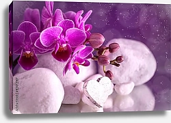 Постер Орхидеи и сердечко