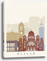 Постер Патры: Силуэты города у берегов Ионического моря