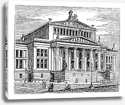 Постер Konzerthaus Berlin or Schauspielhaus Berlin, concert hall, Berlin, Germany, vintage engraving.