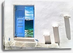 Постер Греция. Санторини. Дверь