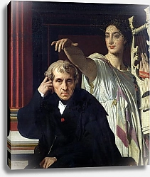 Постер Ингрес Джин Portrait of the Italian Composer Cherubini and the Muse of Lyrical Poetry, 1842