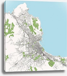 Постер Палермо: Картографическая Симфония Сицилии