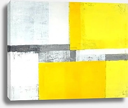 Постер Бело-жёлто-серая абстракция