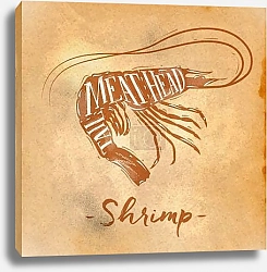 Постер Мясо креветки