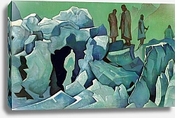 Постер Рерих Николай Дозор Гималаев (Серия Знамена Востока).1925-1926. Холст, темпера. 73,6 x 117,0. Частна