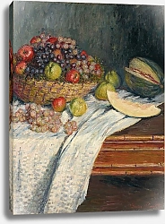 Постер Моне Клод (Claude Monet) Nature morte au melon d’Espagne