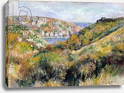 Постер Ренуар Пьер (Pierre-Auguste Renoir) Hills around the Bay of Moulin Huet, Guernsey, 1883
