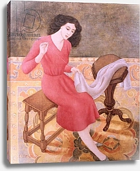 Постер О'Брайен Патрисия (совр) Girl Sewing, 1991