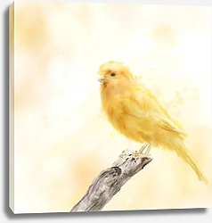 Постер Жёлтая птичка, акварель