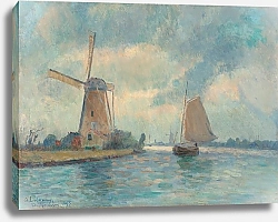 Постер Лебур Альбер Мельница в Делфте
