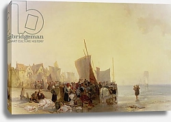 Постер Бонингтон Ричард A Fishmarket Near Boulogne, c.1824