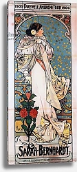 Постер Муха Альфонс A poster for Sarah Bernhardt's Farewell American Tour, 1905-1906, c.1905