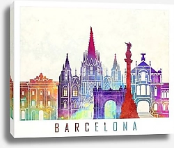 Постер Барселона: Водяные краски исторических чудес