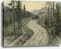 Постер Смирнов Борис Васильевич Great Siberian Road in the Krugobaikal Mountains.