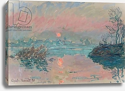 Постер Моне Клод (Claude Monet) Sunset at Lavacourt; Coucher de soleil a Lavacourt, 1880