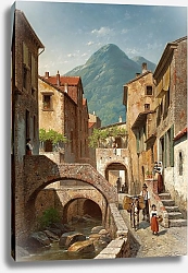 Постер Карабен Жак Italian Village Scene