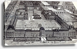 Постер Школа: Английская 19в. Modern view of the Tuileries and the Louvre, Paris, 1845