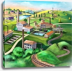 Постер Индустриальный пейзаж