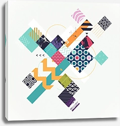 Постер Абстрактная многоцветная геометрическая композиция 2
