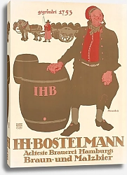 Постер Шойрих Пауль I.H. Bostelmann. Älteste Brauerei Hamburgs