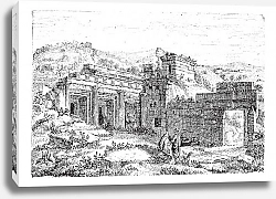 Постер Ruins of Cyrene, in Shahhat, Libya, vintage engraving