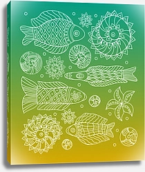Постер Рыбы и ракушки