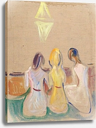 Постер Мунк Эдвард Three Seated Young Women