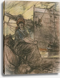 Постер Мигем Юджин Ван Zakkennaaister zittend op balen