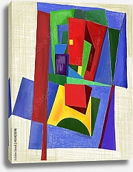 Постер Абстракция, которая состоит из множества цветных фигур