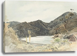 Постер Ричмонд Джеймс Западная гавань Вангануи от сада маори на разделительном хребте