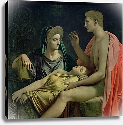 Постер Ингрес Джин Virgil 70-19 BC) Reading the 'Aeneid' to Livia, Octavia and Augustus, 1819