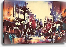 Постер Китайский город
