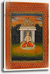 Постер Школа: Индийская 18в Miniature of an enshrined deity, first half of the 18th century